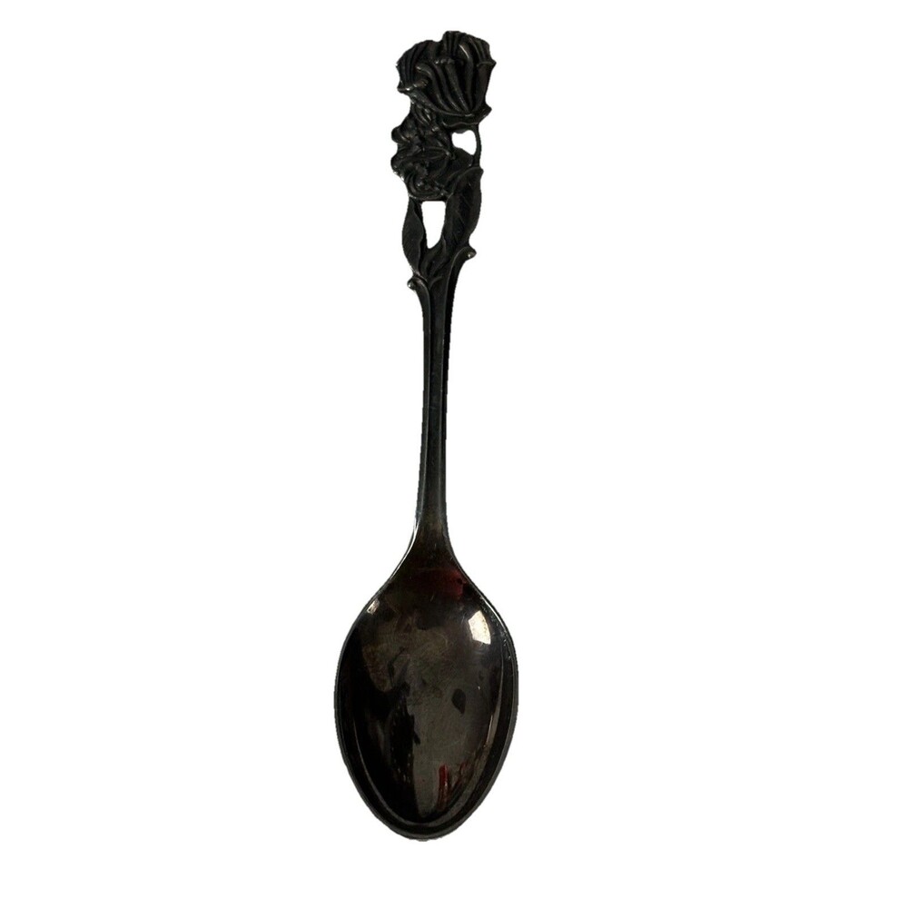 Vintage TH Marthinsen Wild Flower E.P.N.S 12 Norway Spoon RARE